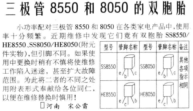 8050三極管